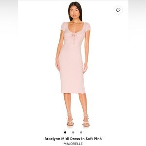 🆕 Revolve ❤︎︎  Majorelle - Braelynn midi dress in soft pink | NWT